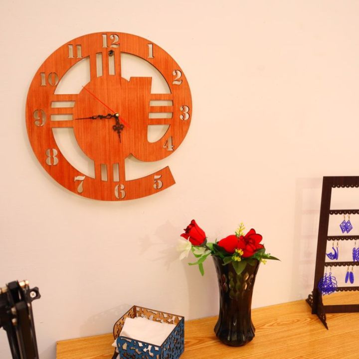 Wooden Wall clock || Attractive @ symbol design|| Home Decor