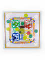 Carrom board 20 × 20 inches high quality 2 in 1 ludo + carrom board. 