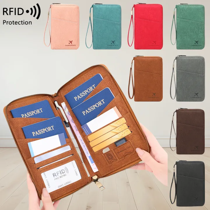 Multi-Functional%20RFID%20Blocking%20Passport%20Bag%20Travel%20Document%20Holder%20with%20Long%20Zipper%20Ticket%20Storage%20Wallet%20for%20Multiple%20Passports%20-%20Image%202