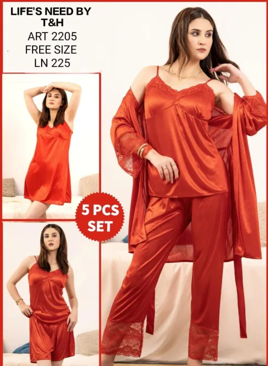 New%20Bridal%205%20piece%20nighty%20suit%20for%20girls%20-%20Image%204