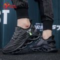 YRZL Men Sports Running Black Jogging Shoes Casual Sneakers Outdoor Breathable Mesh Women Light Shock-absorption Sneakers Men. 