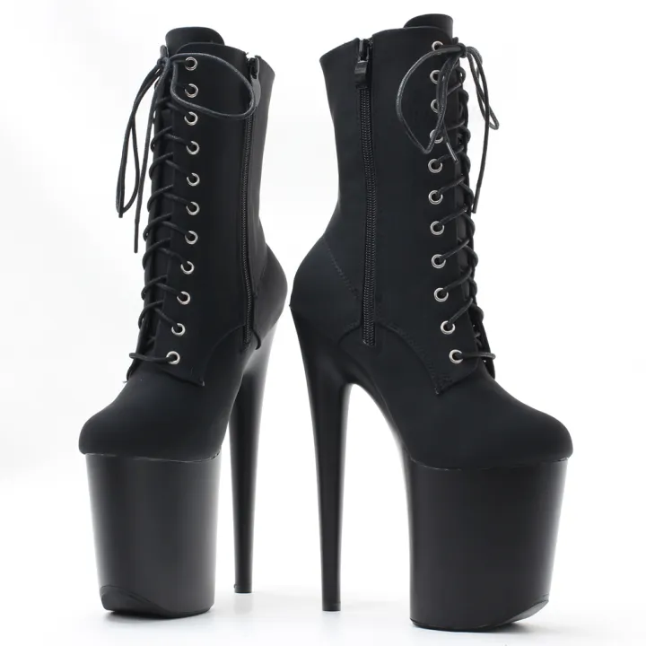 Stripper%208"%20Platform%20Lace%20Up%20C%D1%82%D1%80%D0%B8%D0%BF%D1%8B%20Pole%20Dance%20Ankle%20High%20Boots%20In%20Stock%20Fast%20Shipping%20Size36-43%20-%20Image%202