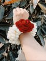 Crochet Gajray(single) for Girls - garlands Perfect for Eid, Anniversaries, Birthdays, and Weddings, Acrylic Wool. 