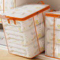 Transparent clothes storage bag, plastic blanket storage bag, zipperfoldable wardrobe storage bag, bedding, down quilts. 