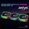 JUMPEAK CS120 ARGB Cooling Fan 360mm 240mm Modular Stackable Splicing PWM Silent 120mm RGB Fans For Gaming PC Case Water Cooler. 