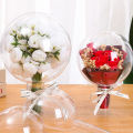 5pcs Transparent Bobo Ball with Handle, DIY Clear Plastic Fillable Ornaments Transparent Decoration Balls for Craft Packaging.