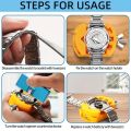 3pcs Watch Battery Replacement Kit Watch Wrench Back Remover Watch Case Rear Cover Opener And Tweezers Set. 