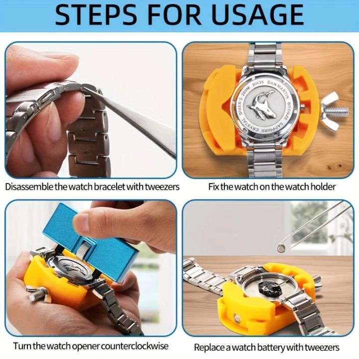 3pcs%20Watch%20Battery%20Replacement%20Kit%20Watch%20Wrench%20Back%20Remover%20Watch%20Case%20Rear%20Cover%20Opener%20And%20Tweezers%20Set%20-%20Image%205