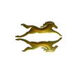 2pcs Tvs Horse Logo For Tvs Motorcycle.  Golden colour. 