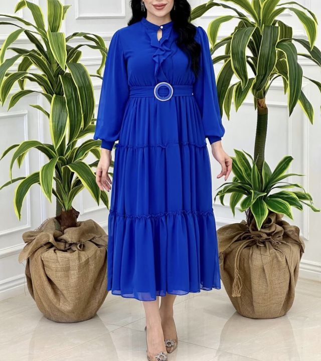 Trendz fashion new arrivals Royal blue long maxi dress RB-101