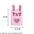 New Children's Notebook Cartoon Bunny Plush Notebook Girl Portable Mini Pocket Book Student Small Diary Gift Stationery Supplies. 