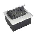Multimedia Tabletop pop up socket with built in power plug socket, usb port and network port. 