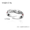 Death Note Anime Ring Yagami Light Alloy Cosplay Prop for Women Men Adjustable Ring Jewelry Accessory.