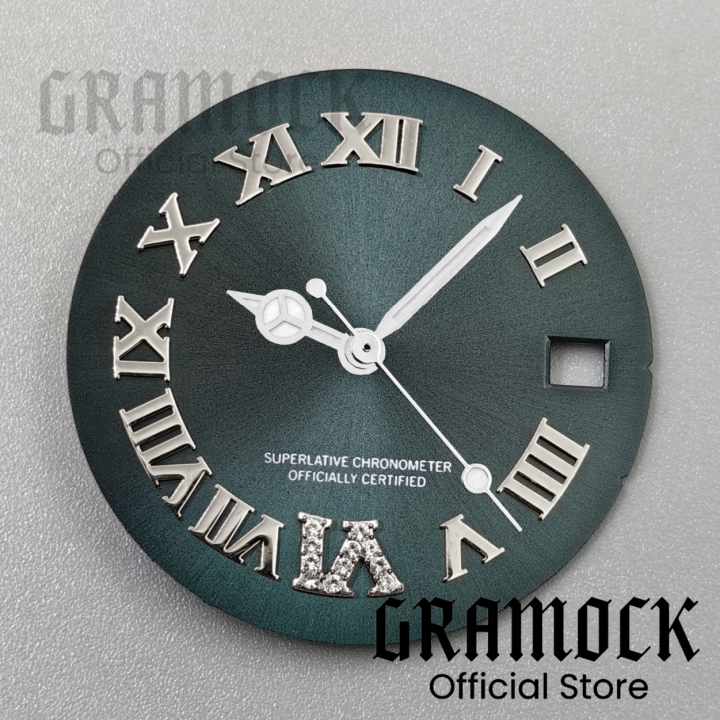 GRAMOCK%2025mm%20Brown%20Roman%20Watch%20Dial%20Hands%20Sunberst%20Diamond%20Dial%20For%20NH15%20Automatic%20Lady's%2031mm%20Wristwatch%20Modified%20Accessories%20-%20Image%206