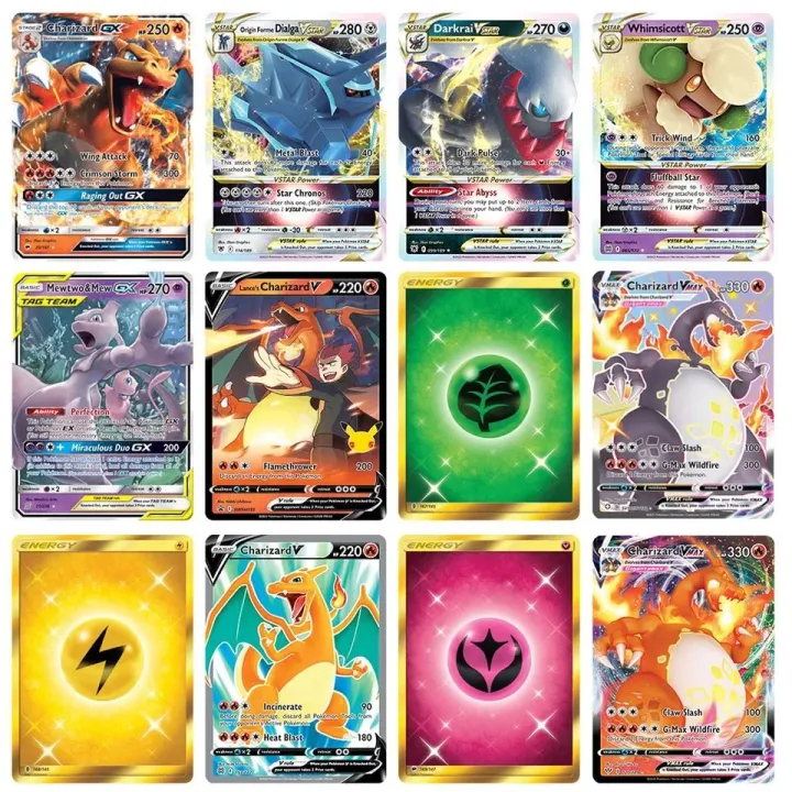 Pokemon%20Cards%20Charizard%20Pikachu%20Vmax%20GX%20MEGA%20Vstar%20Pokmo%20Letters%20Kids%20Gift%20Game%20Collection%20Card%20ESPANOL%20Toy%20Holo%20Rainbow%20-%20Image%202