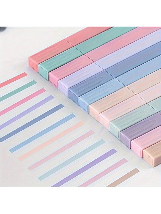 12/6/24-Piece Pastel Highlighter Set - Ink-Free & Smudge-Proof for Journals, School Supplies, Office - Easter for Teens, t