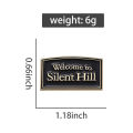 Welcome to Silent Hill Brooch Enamel Pins Horror Film Game Badge Metal Brooch Lapel Badge Punk Jewellery Backpack Accessory .