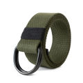 Tactical Canvas Men Belt High Quality Unisex Double D-Ring Buckle Waistband Casual Canvas Female Belt Fabric For Jeans. 