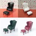 1:12 Scale Dollhouse Miniature Leather Sofa Model - Convertible Single/Double Design with Pedals, Collectible Home Decoration. 