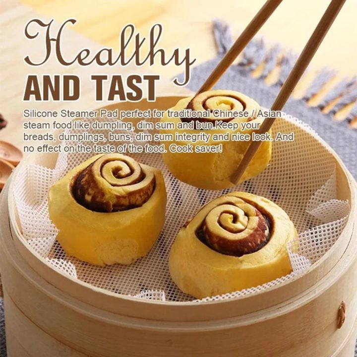 5Pcs%20Round%20Non%20Stick%20Silicone%20Steamer%20Pad%2020/28/48cm%20Reusable%20Dim%20Sum%20Paper%20Restaurant%20Steamers%20Net%20Liner%20Kitchen%20Cooking%20Tool%20-%20Image%204