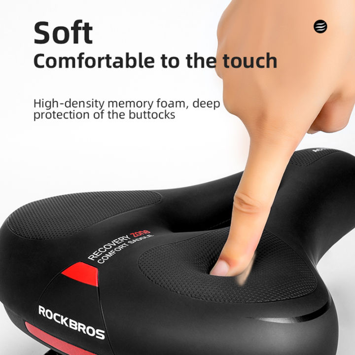 ROCKBROS%20Bicycle%20Saddle%20Rainproof%20PU%20Surface%20Soft%20Memory%20Sponge%20Shockproof%20Cycling%20Seat%20MTB%20Saddle%20Reflective%20Bike%20Saddle%20Seat%20-%20Image%204