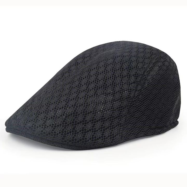 Mesh%20Hat%20Men%20Newsboy%20Flat%20Cap%20Simple%20Plain%20Color%20Mesh%20Cap%20Breathable%20Summer%20Hunting%20Driver%20Golf%20Beret%20Mesh%20Hat%20-%20Image%202