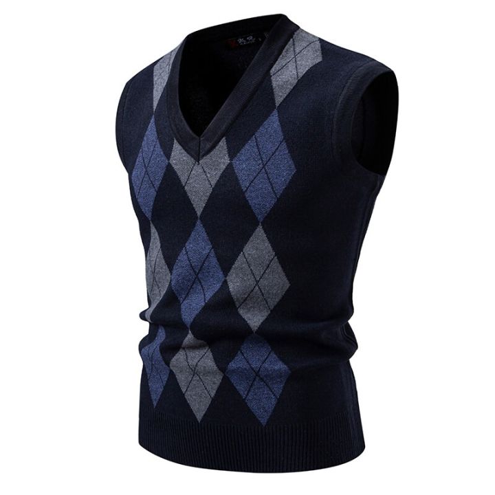 New%20Mens%20Argyle%20Knitwear%20Vest%20V%20Neck%20Sleeveless%20Casual%20Slim%20Fit%20Pullover%20Knitted%20Sweater%20Outdoor%20Streetwear%20Casual%20Tank%20Tops%20-%20Image%205