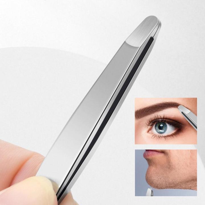 Stainless%20Steel%20Tweezers,%20Slant%20Tip%20&%20Round%20Head%20Precision%20Tweezers%20for%20Eyebrows,%20Facial%20Hair%20Removal%20Eyebrow%20Tweezers%20-%20Image%202