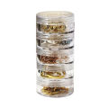 Mini Round Jewelry Storage Box (5 Layer) – Transparent Acrylic Organizer for Rings, Earrings, Studs & Small Accessories | Compact 360° Rotating Jewelry Case for Dressing Table & Travel. 