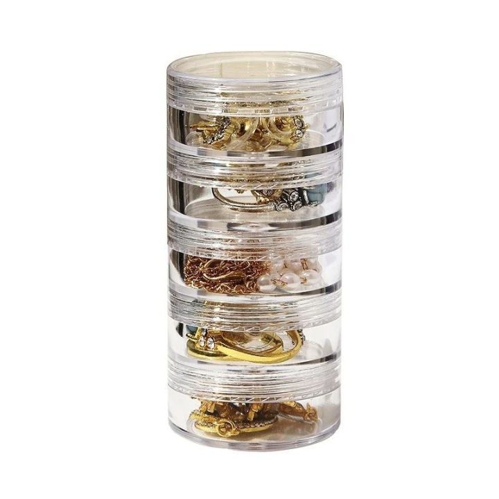Mini%20Round%20Jewelry%20Storage%20Box%20(5%20Layer)%20%E2%80%93%20Transparent%20Acrylic%20Organizer%20for%20Rings,%20Earrings,%20Studs%20&%20Small%20Accessories%20%7C%20Compact%20360%C2%B0%20Rotating%20Jewelry%20Case%20for%20Dressing%20Table%20&%20Travel%20-%20Image%206