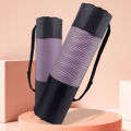 1 Breathable Yoga Mat Storage Mesh Bag - Durable Oxford Fabric, Black with Shoulder Strap, Perfect for Everyday Use and Fitness.