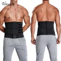 Waist Trainer for Men Sweat Belt Body Shaper Sauna Trimmer Stomach Wraps Workout Band Waste Cinchers Corset Belly with Strap. 