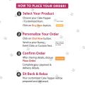 CUSTOMIZED Date Fixed Cupcake & Mithai Toppers - Digital Print Baat Pakki Cake Decoration (Pack of 6 - 2.5 inches OR Single 6x4 Inch Big Topper) for Engagement. 