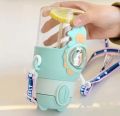 Cute Rabbit Water Bottle With Straw Leak Proof Bpa free. 