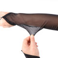 A pair of ladies' elastic mesh breathable long gloves, fingerless driving party role-playing outdoor clothing sleeves..