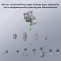 FANAUE Aluminum Alloy Motorcycle Mobile Phone Holder Panel Mobile Phone Holder Anti-Vibration Anti-Shake Stable.