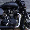 Bullet Heat Shield Cover Bend Pipe for RE Bullet Classic 350 Exhaust Heat Shield (Silver). 
