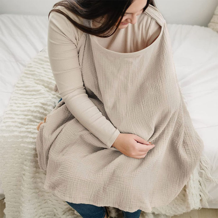 Breathable Baby Feeding Nursing Cover Stroller Blanket Mother Outing Breastfeeding Cover Cotton Adjustable Privacy Nursing Apron