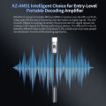 KZ AM01 Hi-Fi DAC Audio Adapter Type-C to 3.5mm Dual Chip IC Amplifier 32bit/384kHz Earphone Cable.