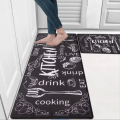 VIKAMA 1PC Kitchen Crystal Velvet Floor Mat Non-Slip Waterproof Washable Comfortable and Soft Standing Long Carpet Home Decor. 