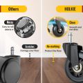 5PCS Swivel  Caster Wheels 3 Inch Office Chair Caster Wheels Replacement 60KG Soft Safe Rollerblade Style Caster. 