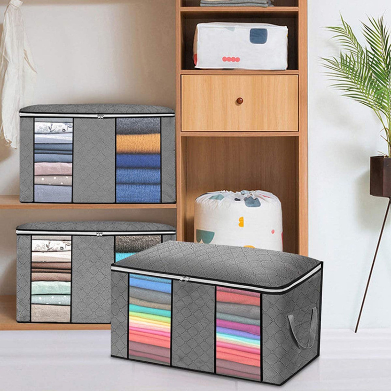 Premium Large Quilt & Cloth Storage Bag with High-Quality Zipper - 1 Pc
