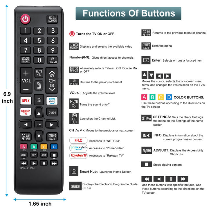 Replacement%20BN59-01315B%20Universal%20Remote%20Control%20for%20%20Smart%20TV%204K%208K%20LCD%20LED%20UHD%20HDR%20Crystal%20QLED%20UE%20Series%20Quantum%20TVs%20-%20Image%206