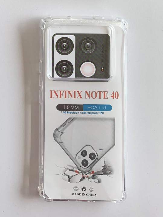 Infinix Note 40 Transparent Silicon Back Cover IN40