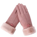 New Fashion Gloves Autumn Winter Cute Furry Warm Mitts Full Finger Mittens Women Outdoor Sport Female Gloves Screen. 