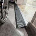 2 Pcs 17.72" Modular Wheelchair Ramp, Lightweight Aluminum Anti-Slip Ramp, Easy Clean For Robot Vacuum Doorway Curb Home Use. 