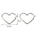 Trendy 1Pair Lovely Women Fashion Personality Exaggerated Hollow Heart Design Earring Cuff For Girl Birthday Jewelry Gift. 