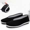 Chinese Traditional Martial Arts Shoes Men Kung Fu Wing Chun Tai-Chi Wushu Black Cloth Old Beijing Casual Shoes Sport Sneaker.