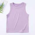 1/4/5 Piece Children's Four Seasons Solid Color Joker Basic Sleeveless Vest Boy Comfortable Top Girl Sweet And Lovely Pink Sling.
