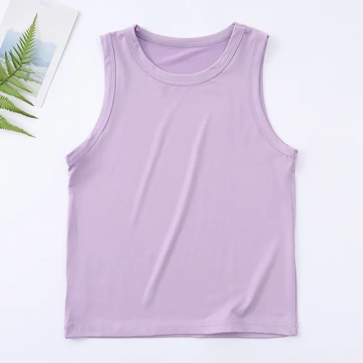 1/4/5%20Piece%20Children's%20Four%20Seasons%20Solid%20Color%20Joker%20Basic%20Sleeveless%20Vest%20Boy%20Comfortable%20Top%20Girl%20Sweet%20And%20Lovely%20Pink%20Sling%20-%20Image%204